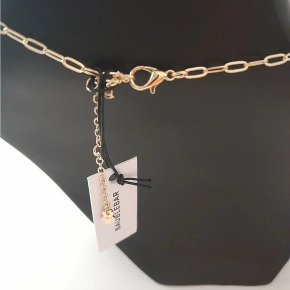 BaubleBar Pave Initial Pendant Necklace A - Picture 5 of 6